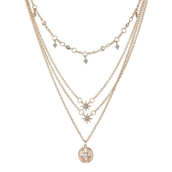 Bohemian Star Pearl Pendant Necklace - Picture 4 of 4